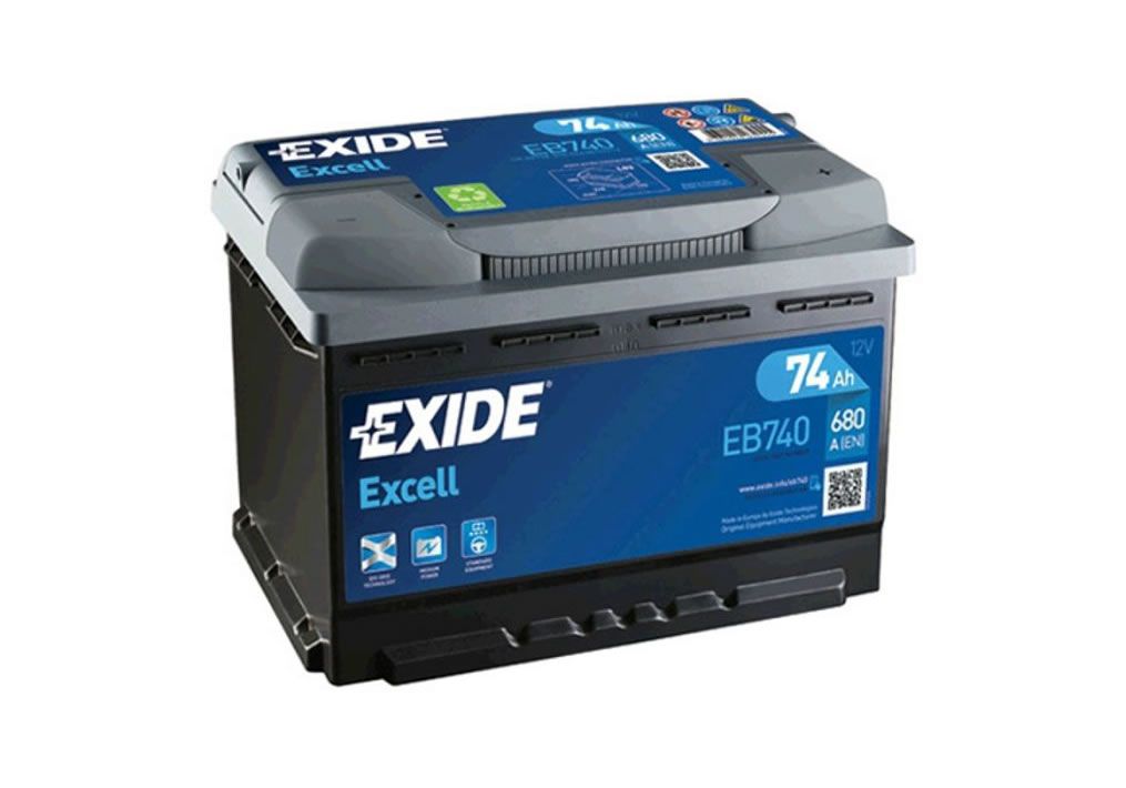 Akumulatori :: Exide 74Ah Excell Desno+ 680A akumulator EB740 ...