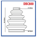 Manžetna univerzalna set DBC800 fi21-30/fi58-78 TS