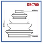 Manžetna univerzalna set DBC700 fi20-29/fi72-96 TS DBC700