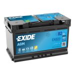 Exide 82Ah Start Stop AGM 800A D+ EK820