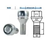 Sigurnosni srafovi FARAD N1/D-FL - OK17 M14x1.25 28mm - 1 ključ - KONUS