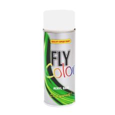 Sprej boja bela sjajna RAL9010 Fly Motip 400 ml. 400604 akrilna