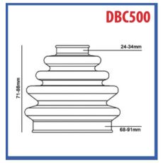 Manžetna univerzalna set DBC500 fi24-34/fi68-91 TS