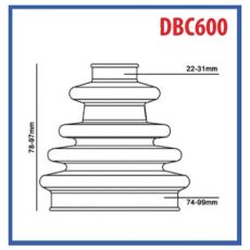 Manžetna univerzalna set DBC600 fi22-31/fi74-99 TS