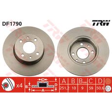 Disk zadnji TRW df1790 stilo