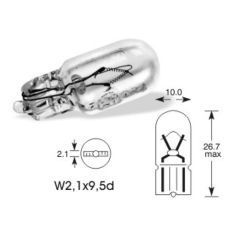 Sijalica 12V 5W ubodna PLAVA W2.1x9.5d LUCAS LLB501BT