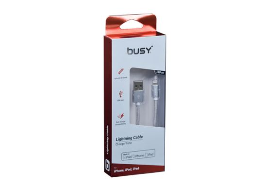 Kabl USB Lightning 1.8 m pleteni MFi sertifikovan Busy 050693 3800148506931
