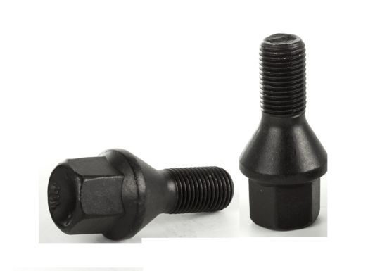 Zavrtanj točka M14x1.25 43mm crni konus ključ 17