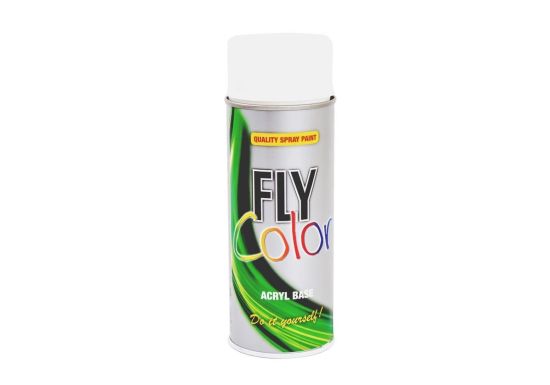 Sprej boja bela sjajna RAL9010 Fly Motip 400 ml. 400604 akrilna