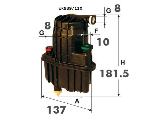 Filter goriva MANN WK939/11X - PS980/9 - FCS751 - 1.