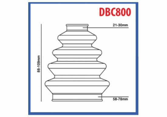 Manžetna univerzalna set DBC800 fi21-30/fi58-78 TS
