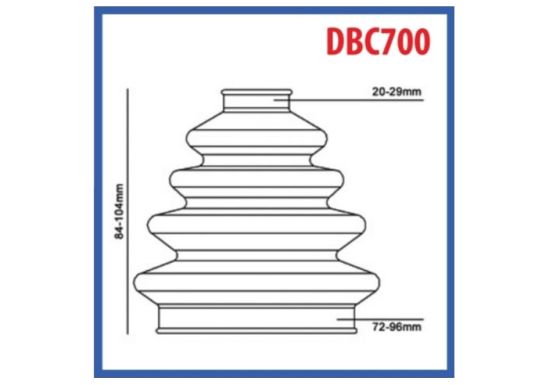 Manžetna univerzalna set DBC700 fi20-29/fi72-96 TS DBC700