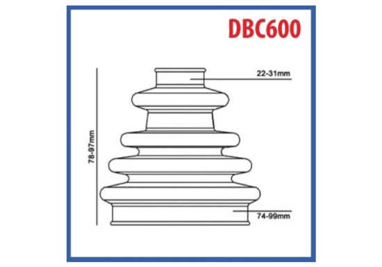 Manžetna univerzalna set DBC600 fi22-31/fi74-99 TS
