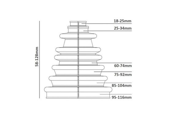 Manžetna univerzalna komplet sa lepkom CVS18