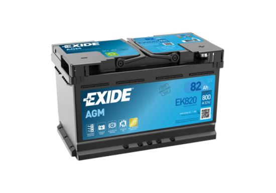 Exide 82Ah Start Stop AGM 800A D+ EK820