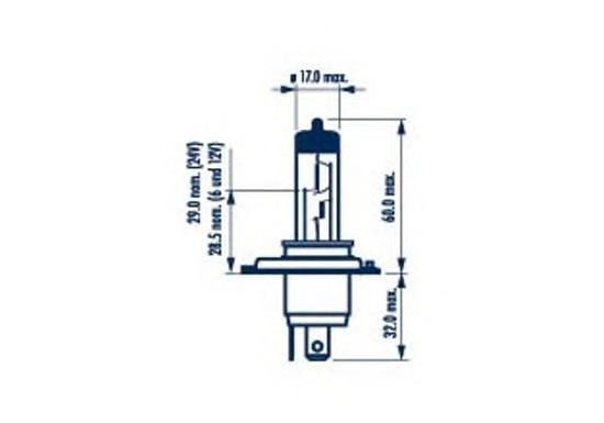 Delovi :: Elektrika :: Sijalice :: Sijalica H4 12V 60/55W Narva