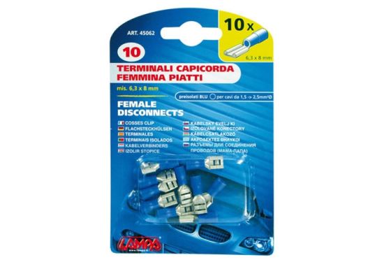 Buksna zenska 6.3 mm 10 kom Lampa 45062